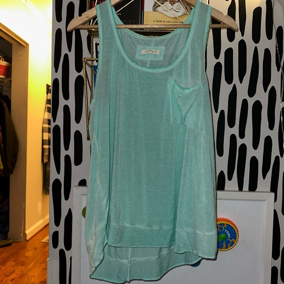 Anthropologie - Pure + Good Turquoise Luna Pocket Tank - Picture 9 of 9
